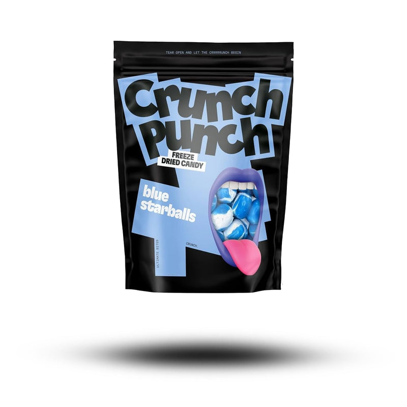 Crunch Punch Freeze Dried Candy Blue Starballs 50g