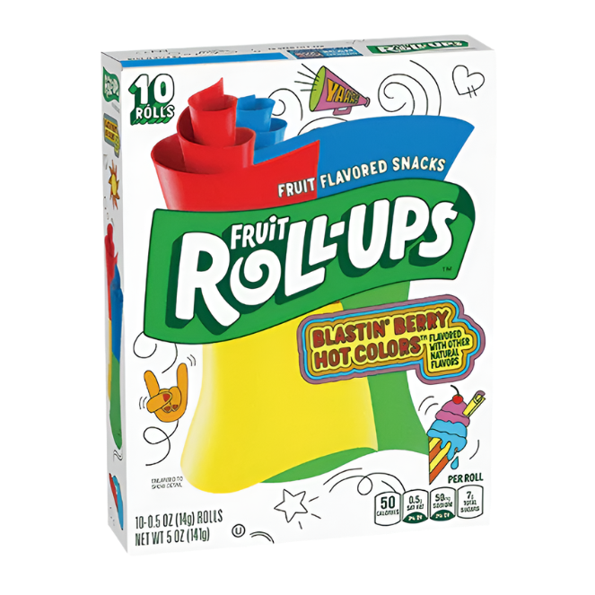 Fruit Roll-Ups Blastin Berry Hot Colors 141g